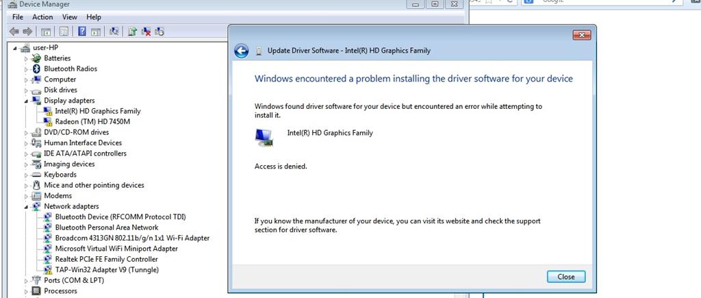 windows encountered a problem installing the driver software for your ...