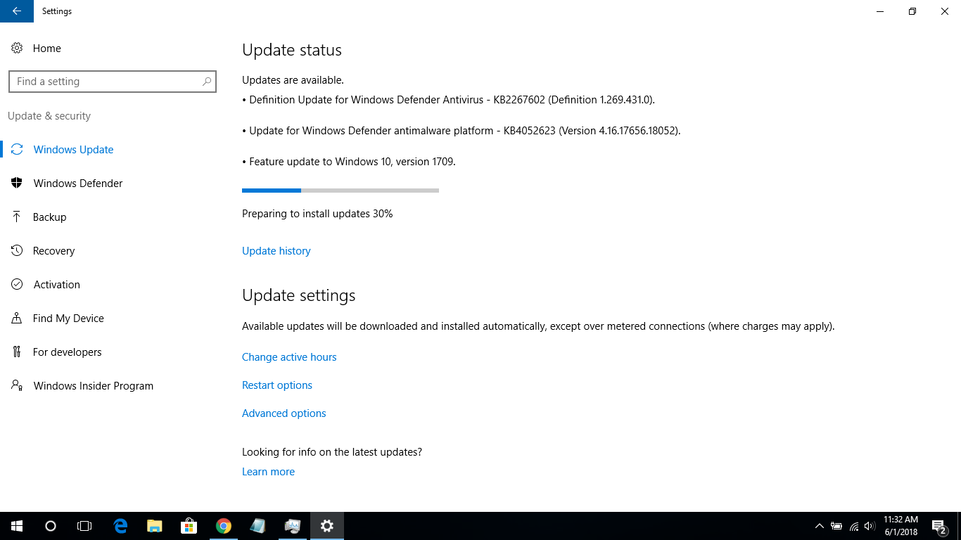 Windows stuck on installing update at 30% for a while. its an hour but ...