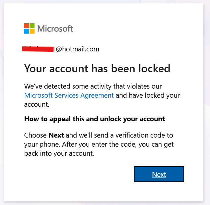 My other Microsoft account has been blocked, and I cannot reactivate it ...