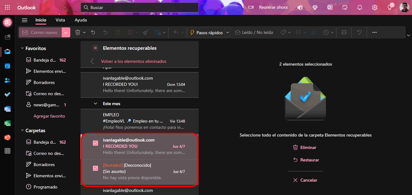 Me llego un correo enviado por mi mismo en ingles diciendo que tiene mi  informacion - Microsoft Q&A
