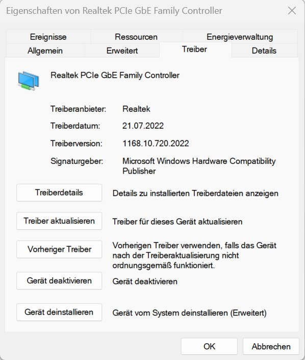 Realtek PCI GbE Ethernet adapter problem - Microsoft Q&A