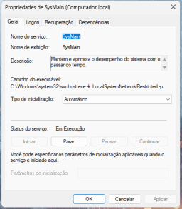 SysMain's Service does NOT apear as running background service ...