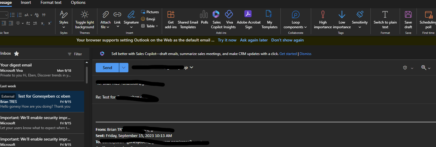How to set up an automatic address in the body of my email? - Microsoft Q&A