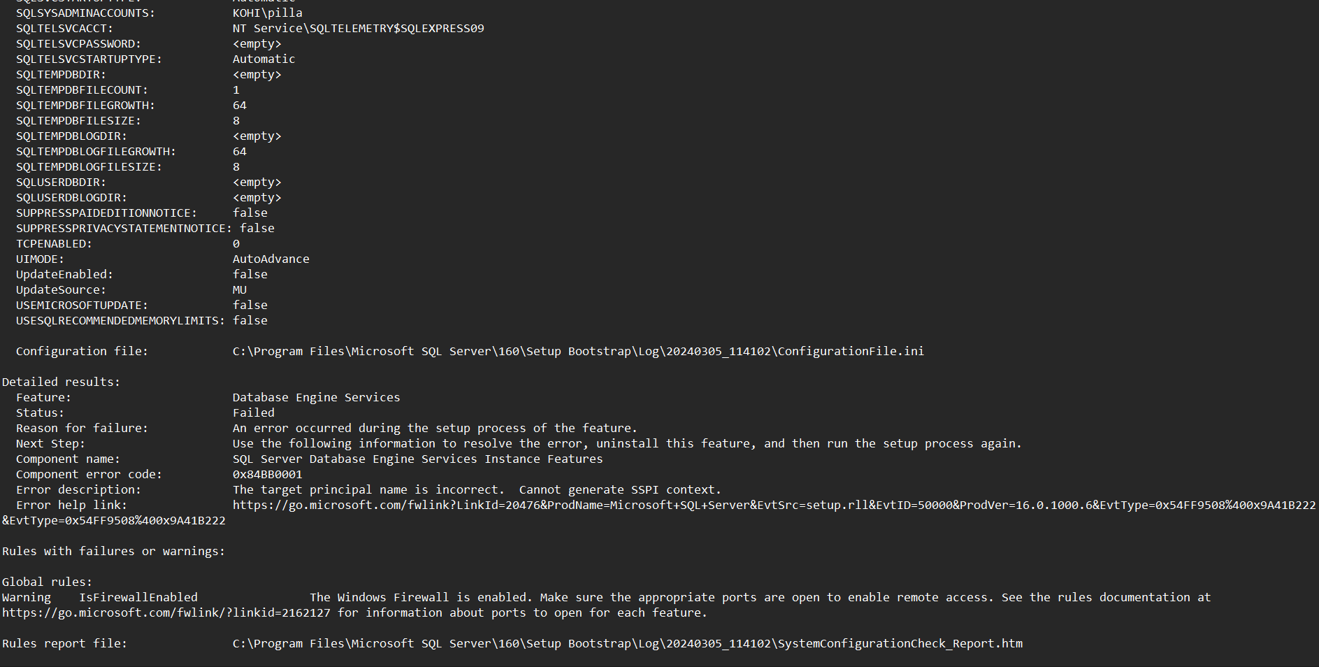 How to fix unable to install sql server setup exe exit code decimal