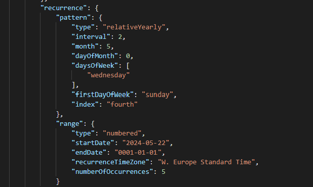 ms-graph-event-recurrence-response