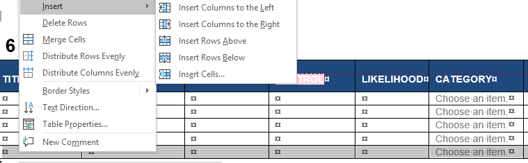 Adding a new row in a table with a Drop-Down list in Word - Microsoft Q&A
