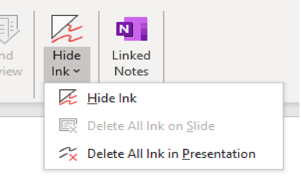 Office 365 Powerpoint Hide Ink Menu not showing up - Microsoft Q&A