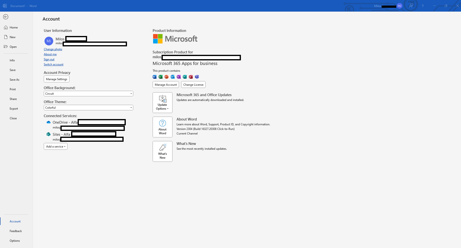 MS office 365 Button and text disappear and appear again. - Microsoft Q&A