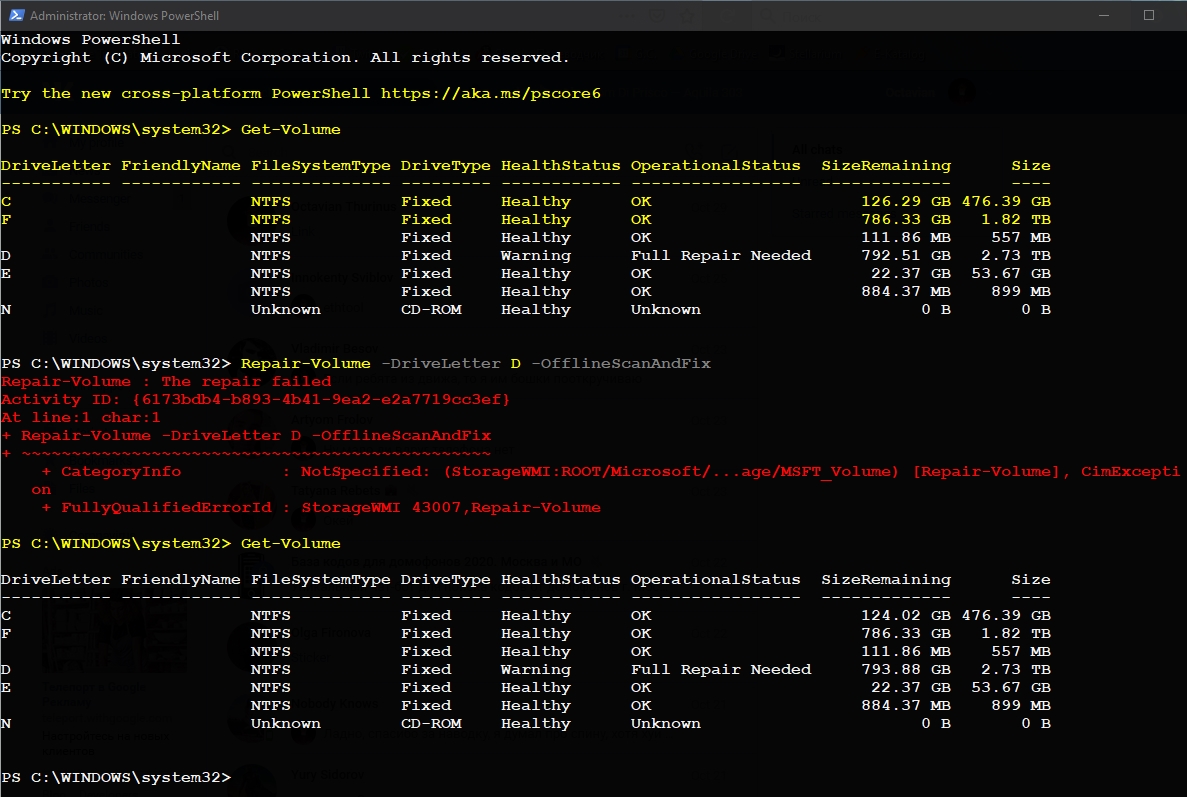 PowerShell Get-Volume - Microsoft Q&A