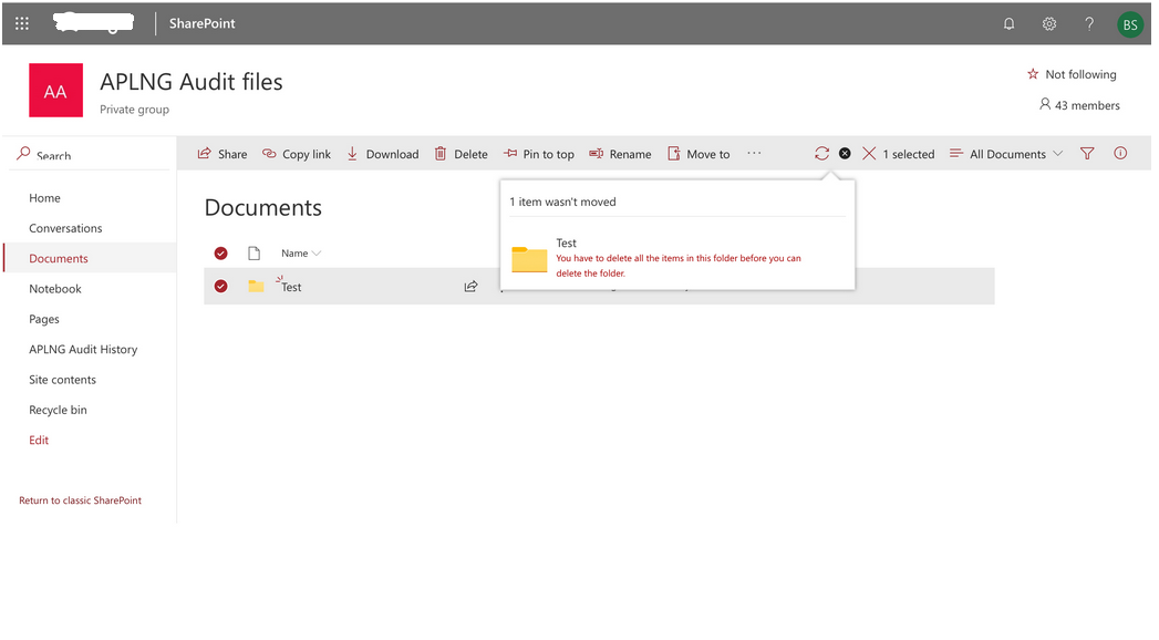 SharePoint online won't move folders between libraries - Microsoft Q&A