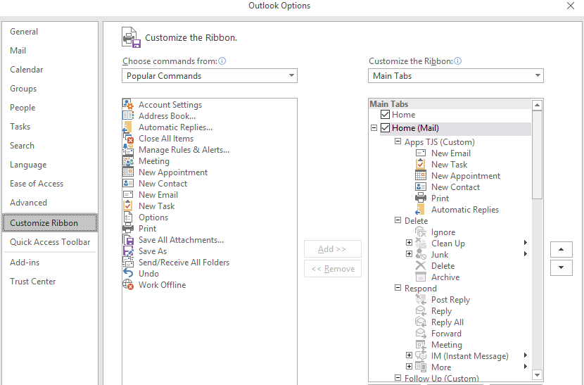 Outlook 2016 Ribbon Icons Change - Microsoft Q&A