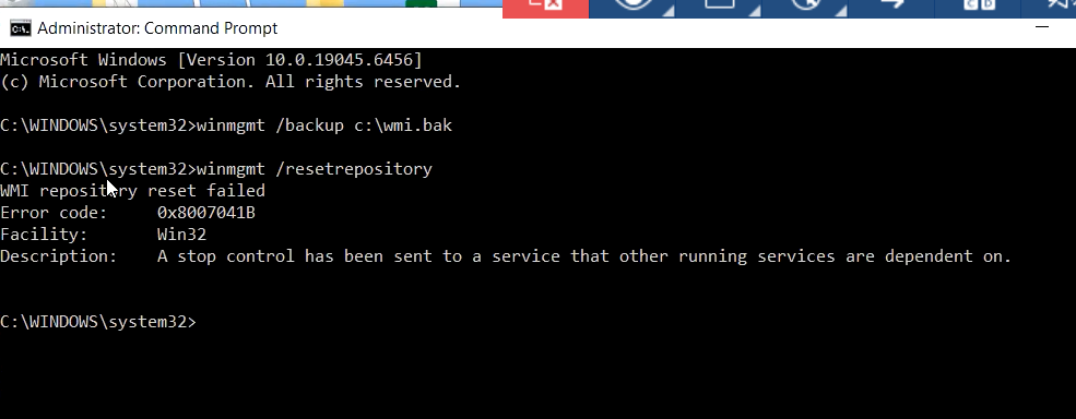 can’t collect information” error while using the Windows System ...