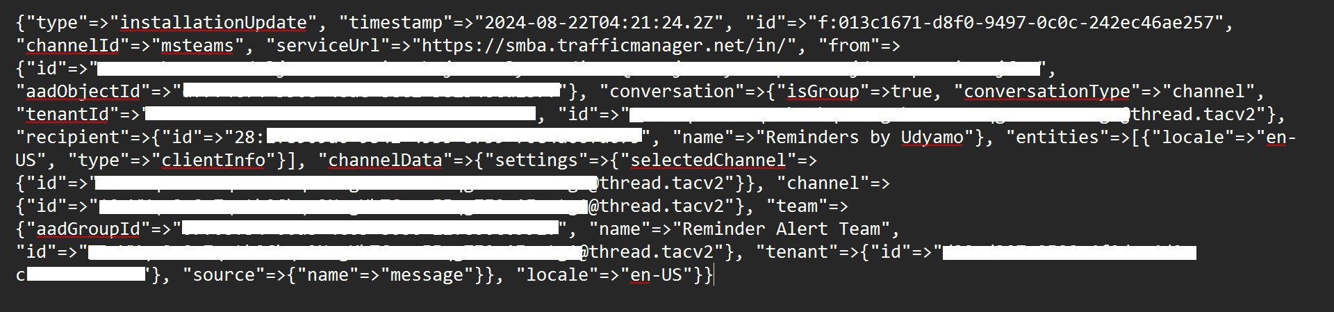 team installation