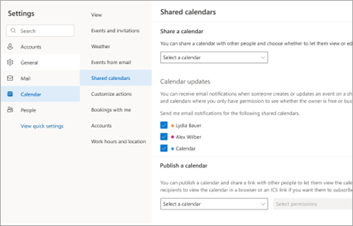 Getting notifications from other people's calendar - Microsoft Q&A