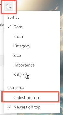 Trying to delete ancient emails from the inbox folder of msn outlook ...