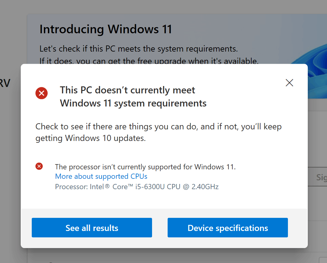 Surface Pro 4 cannot upgrade to Windows 11 ... - Microsoft Q&A