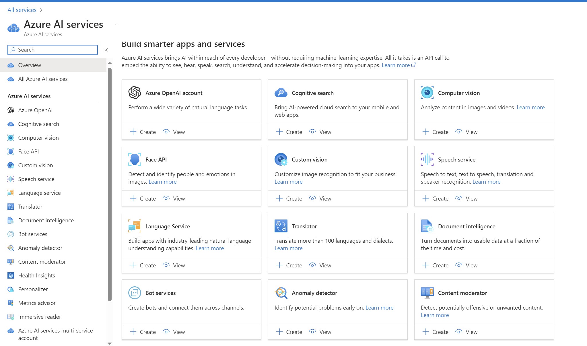 Create a multi-service resource for Azure AI services - Azure AI