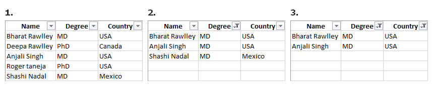 Using Sort and Filter in two columns at the same time - Microsoft Q&A