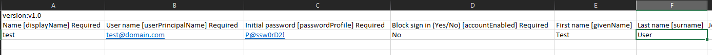 csv file