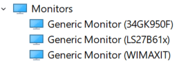 Monitors incorrectly identified as 