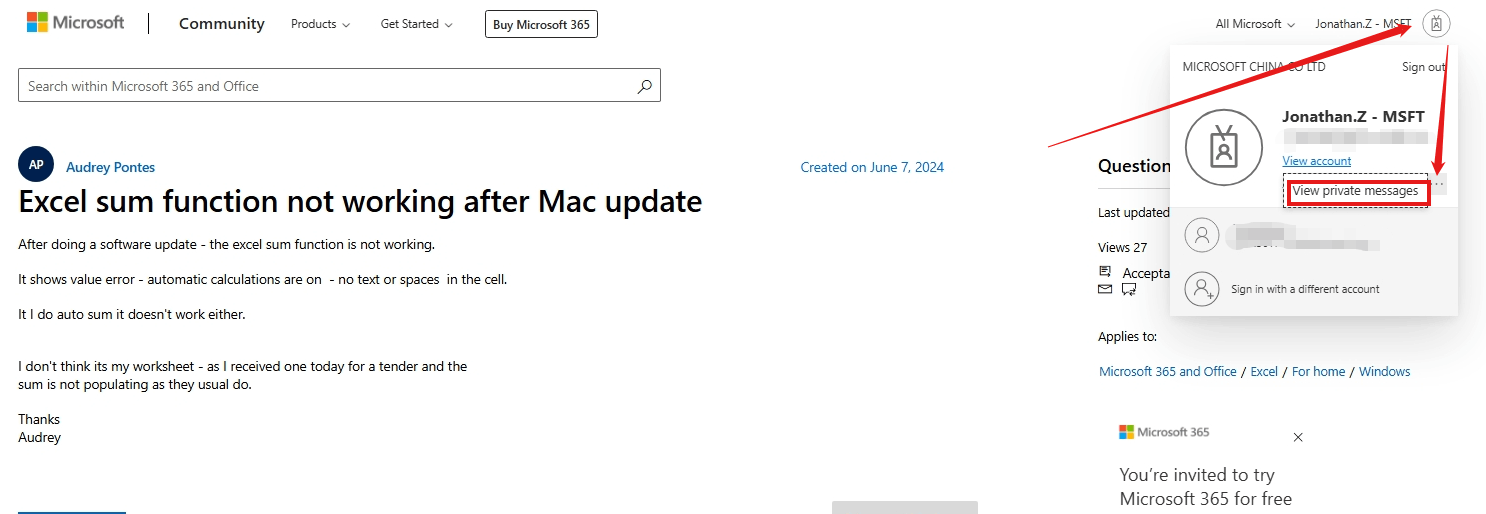 Excel sum function not working after Mac update - Microsoft Q&A