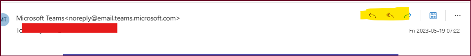 The reply, reply all and forward icons are very small when i hover over ...