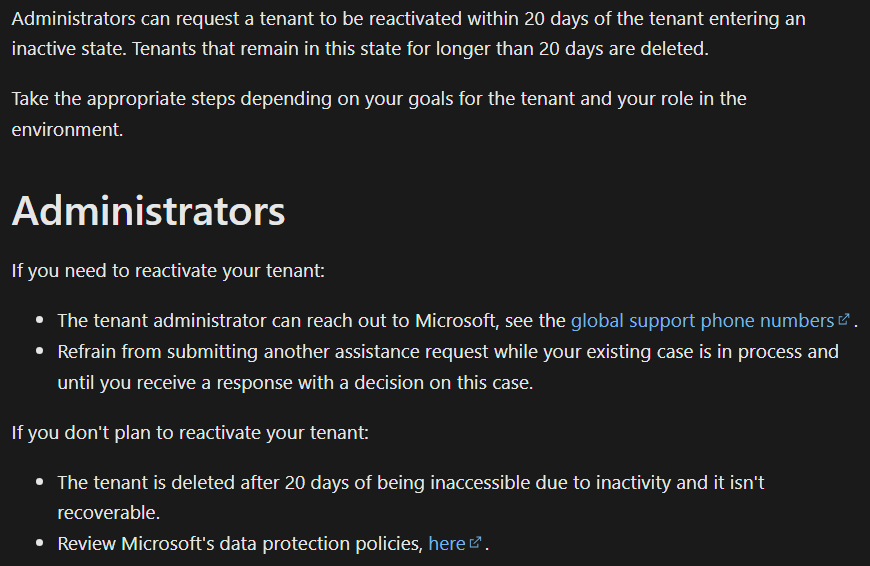 Accidently lost access to our tenant! - Microsoft Q&A