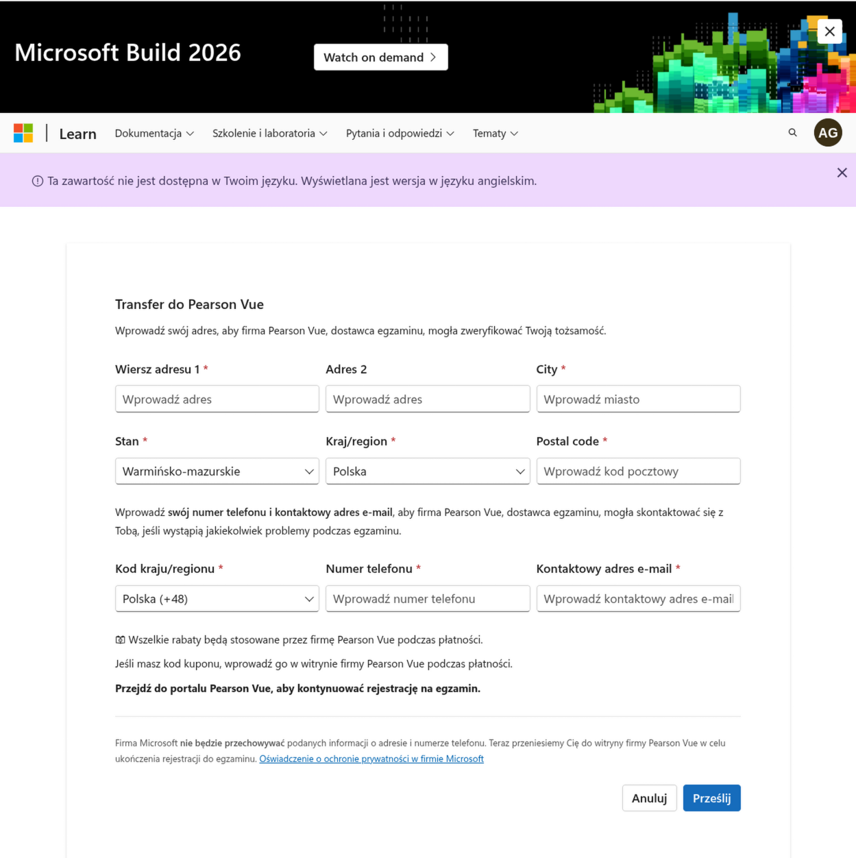 Obraz użytkownika