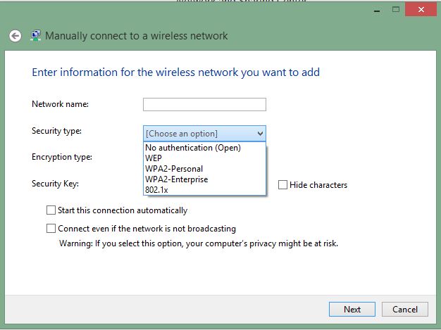 Creating an Ad-Hoc network that uses WEP on Windows 8.1 - Microsoft Q&A