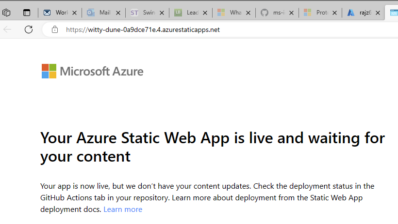 How to automate creation of Azure Static Web Site using bicep? Bicep ...