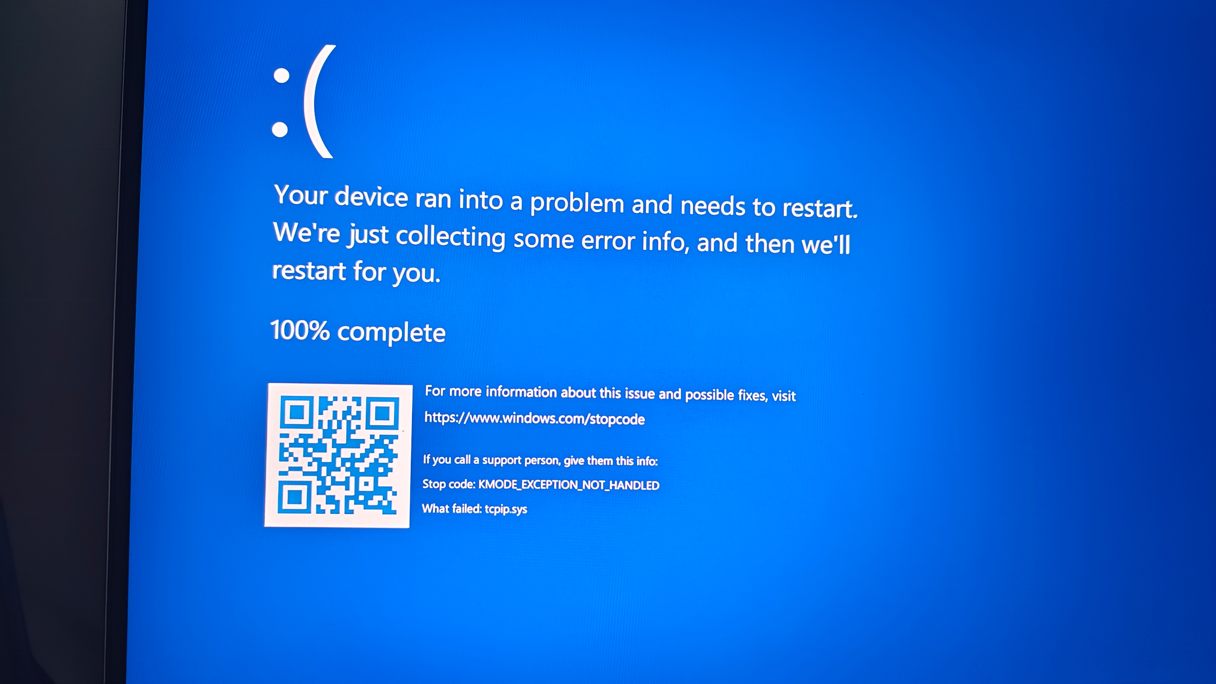 windows11因tcpip.sys频繁蓝屏问题 - Microsoft Q&A