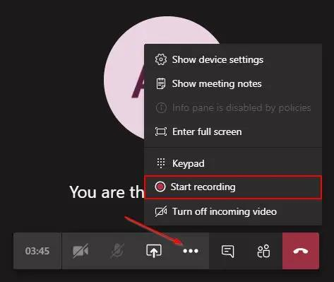 Unable to see Recording option in Teams - Microsoft Q&A
