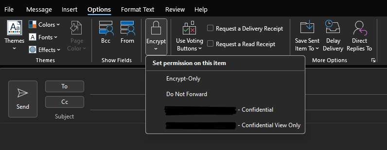 RMS Templates not showing for SOME users in Outlook - Microsoft Q&A