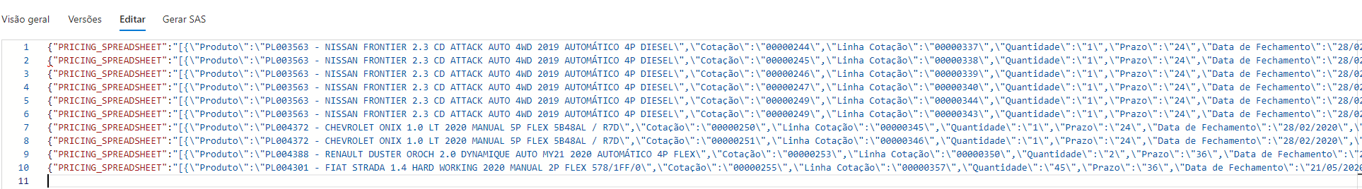 Json Document per Line - Microsoft Q&A