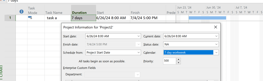in MS project i have changed to weekend to working days but i still ...