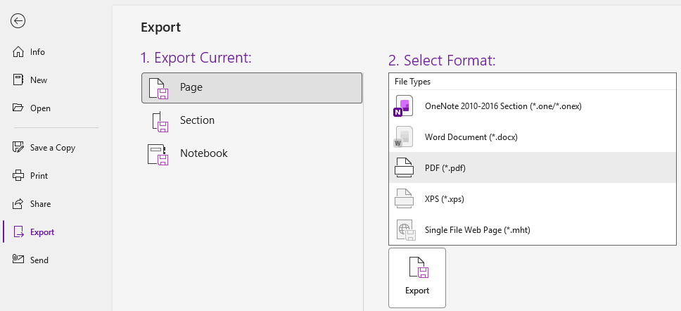 Saving OneNote information - Microsoft Q&A