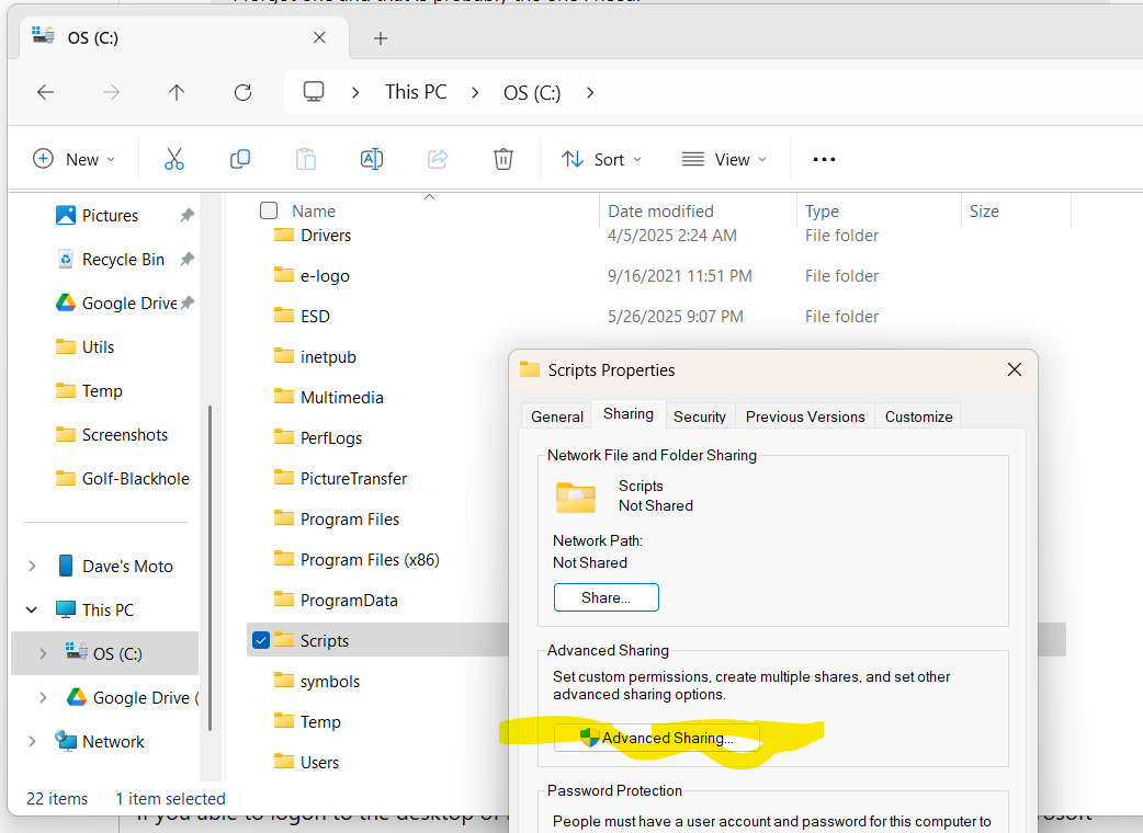 Windows credentials and file sharing - Microsoft Q&A