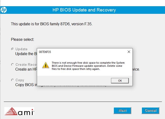 Unable to update BIOS - Microsoft Q&A