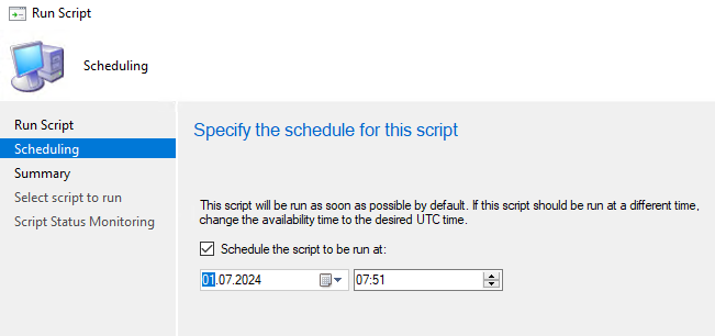 SCCM 2403 and RUN a schedule the powershell script 24/7 (multiple time ...