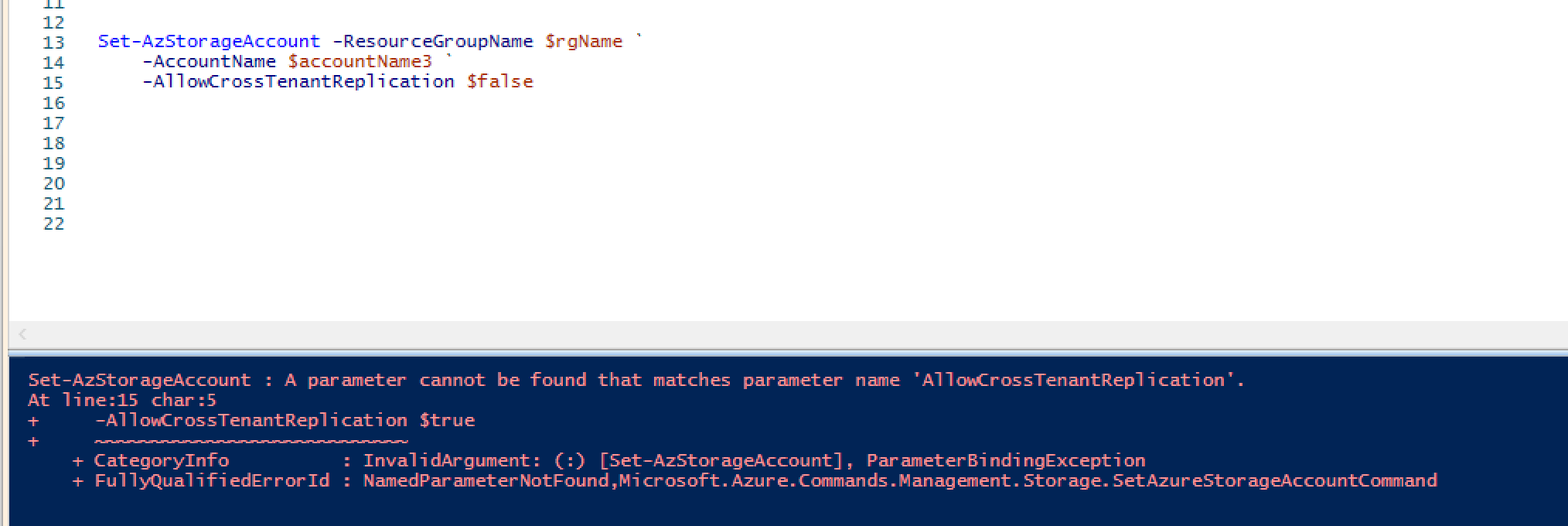 Trouble updating cross-tenant replication on storage accounts per Azure ...