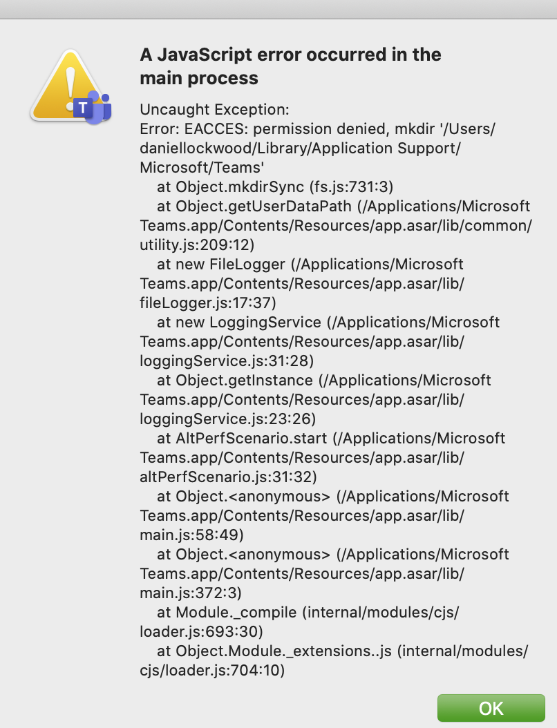 Teams App for mac will not open - Microsoft Q&A