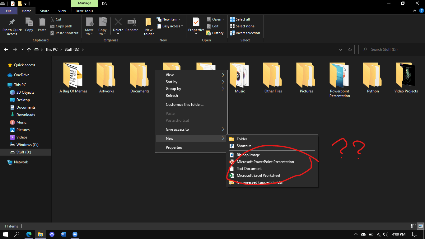 New word document not showing up in right click menu - Microsoft Q&A