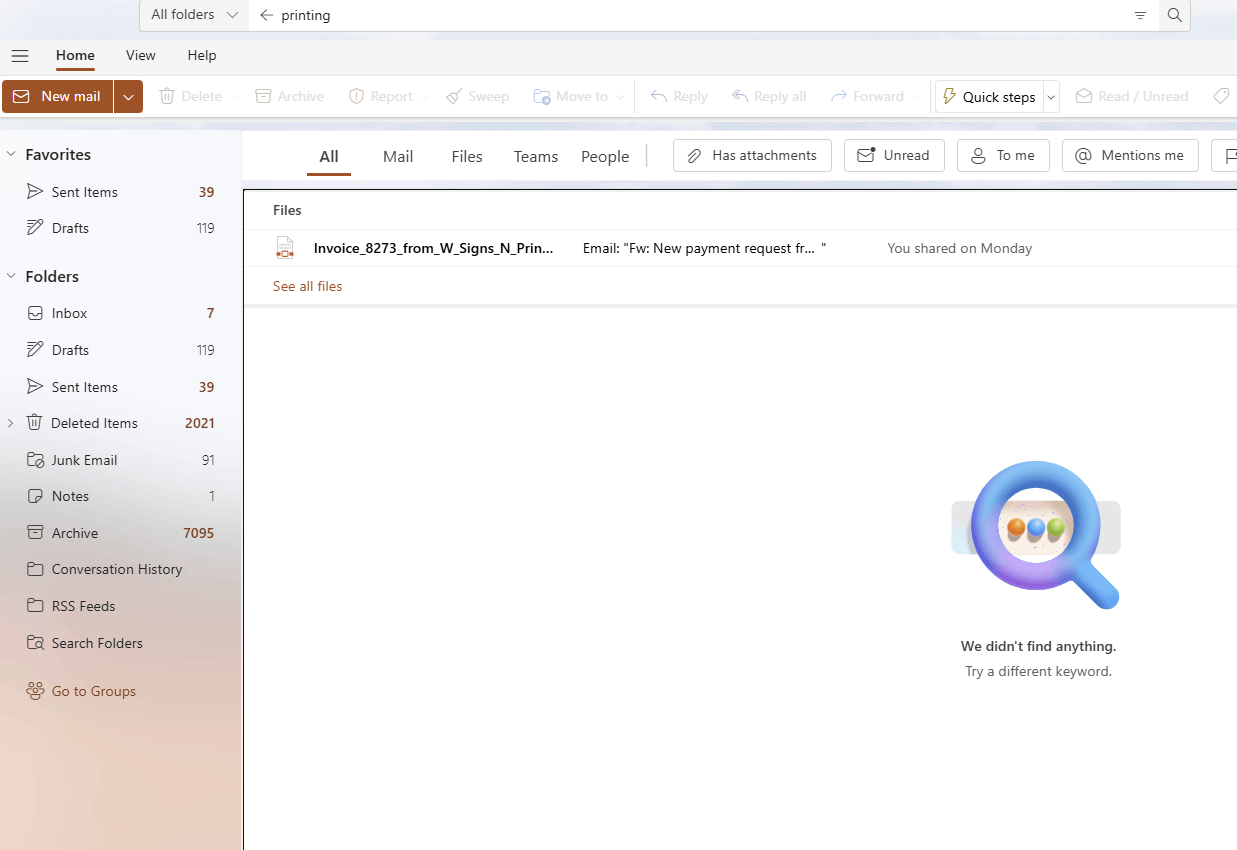 Search issue - All Folders not showing results - Microsoft Q&A