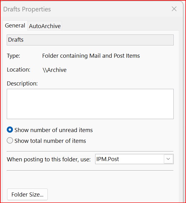 outlook-archive-error-while-archiving-folder-drafts-in-store