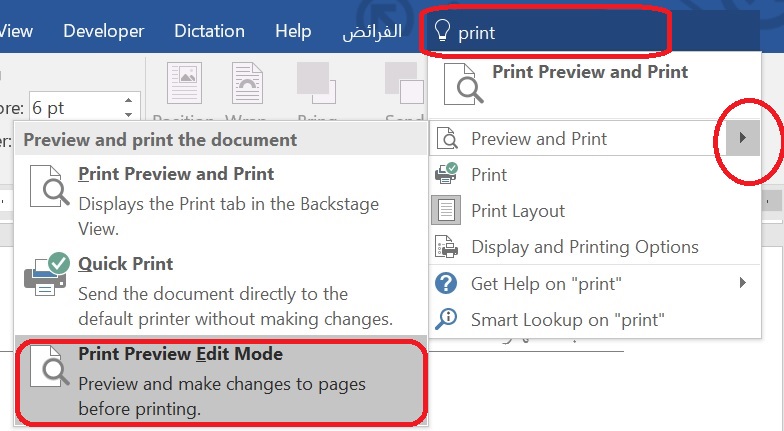 Word 2016 print preview - Microsoft Q&A