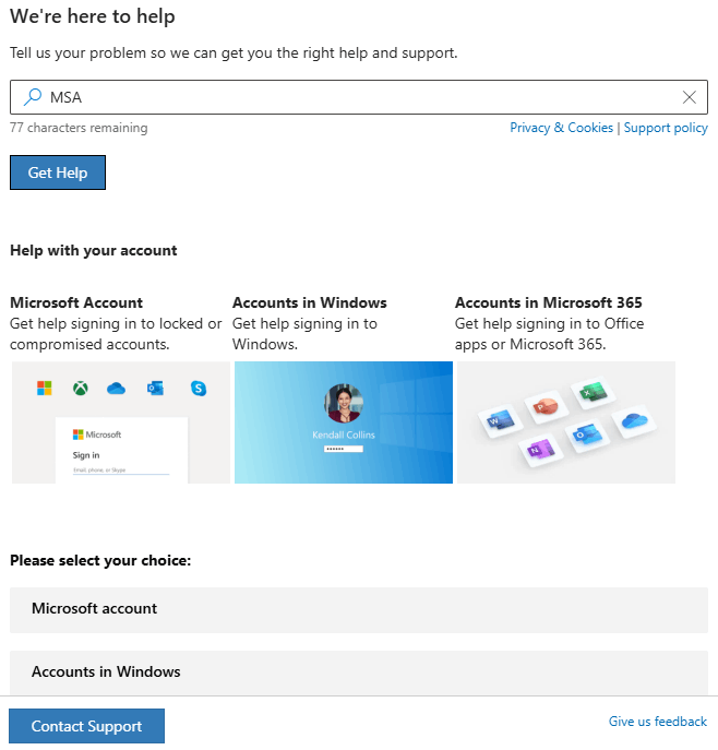 Hello friends, how can we communicate via Microsoft, like live support ...
