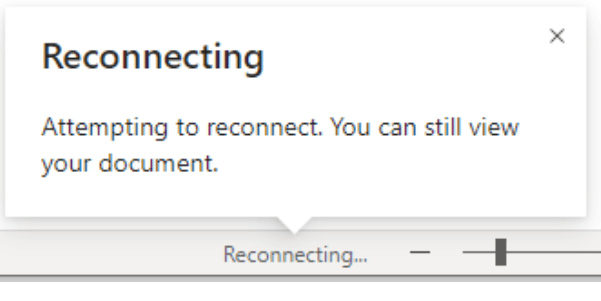 My Word keeps telling me that it needs to reconnect (Word on the web ...