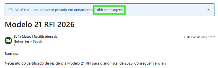 Modelo 21 RFI 2026 - Microsoft Q&A