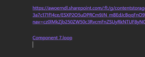 I'm only able to see a hyperlink of my loop component all of a sudden ...