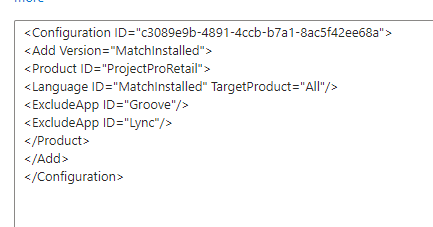 XML content for Project 
